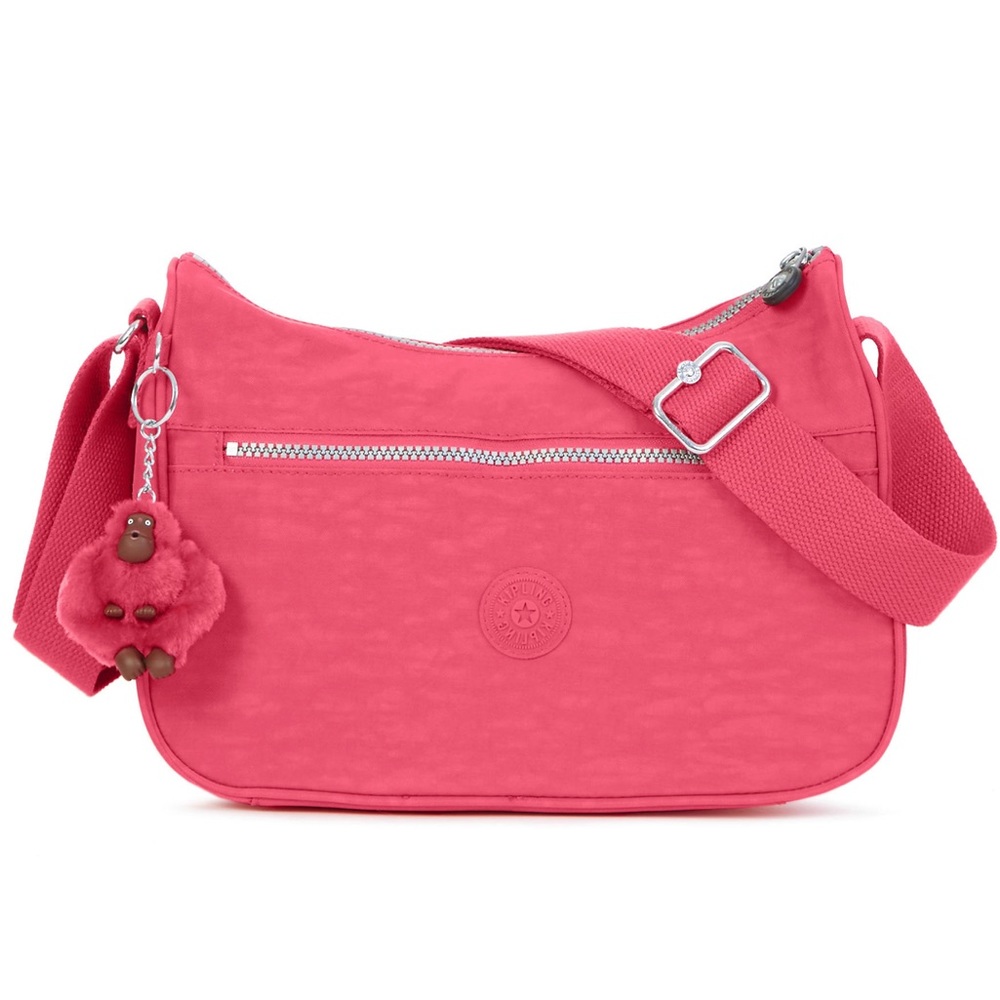 Kipling Sally Handbag Red Crossbody Gorilla Large Zippered